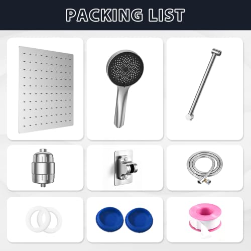 High Pressure Rain Showerhead Combo Handheld Shower Spray Set Shower Stalls Must Have