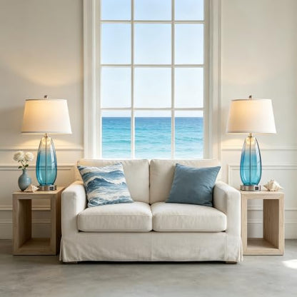 27" Glass Table Lamps for Living Room
