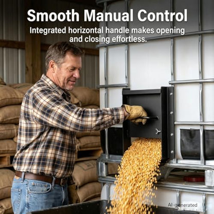 9"x9" Heavy‑Duty Manual Sliding Grain Gate Kit