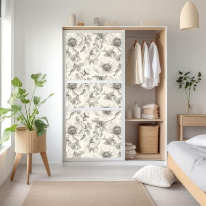 Gray Floral Peel and Stick Wallpaper