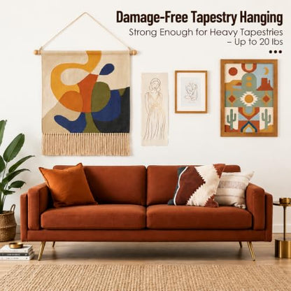 Adjustable Wooden Poster Hanger for Fabric Wall Decor