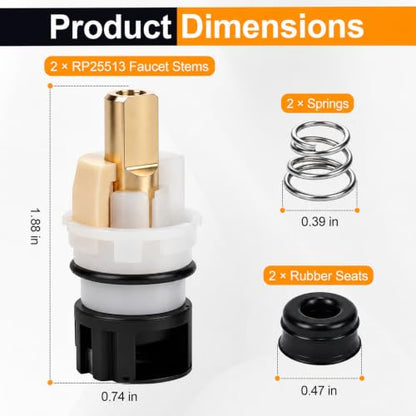 RP25513 Faucet Stem Replacement Kit for Delta Two Handle Faucet