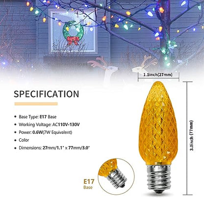 C9 LED Christmas Lights Shatterproof Waterproof Plastic