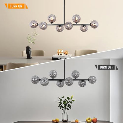 Globe Linear Chandelier 16 Light Dining Room Light Fixture