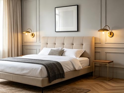 Modern Brass Wall Sconce Hardwired 2 Pack