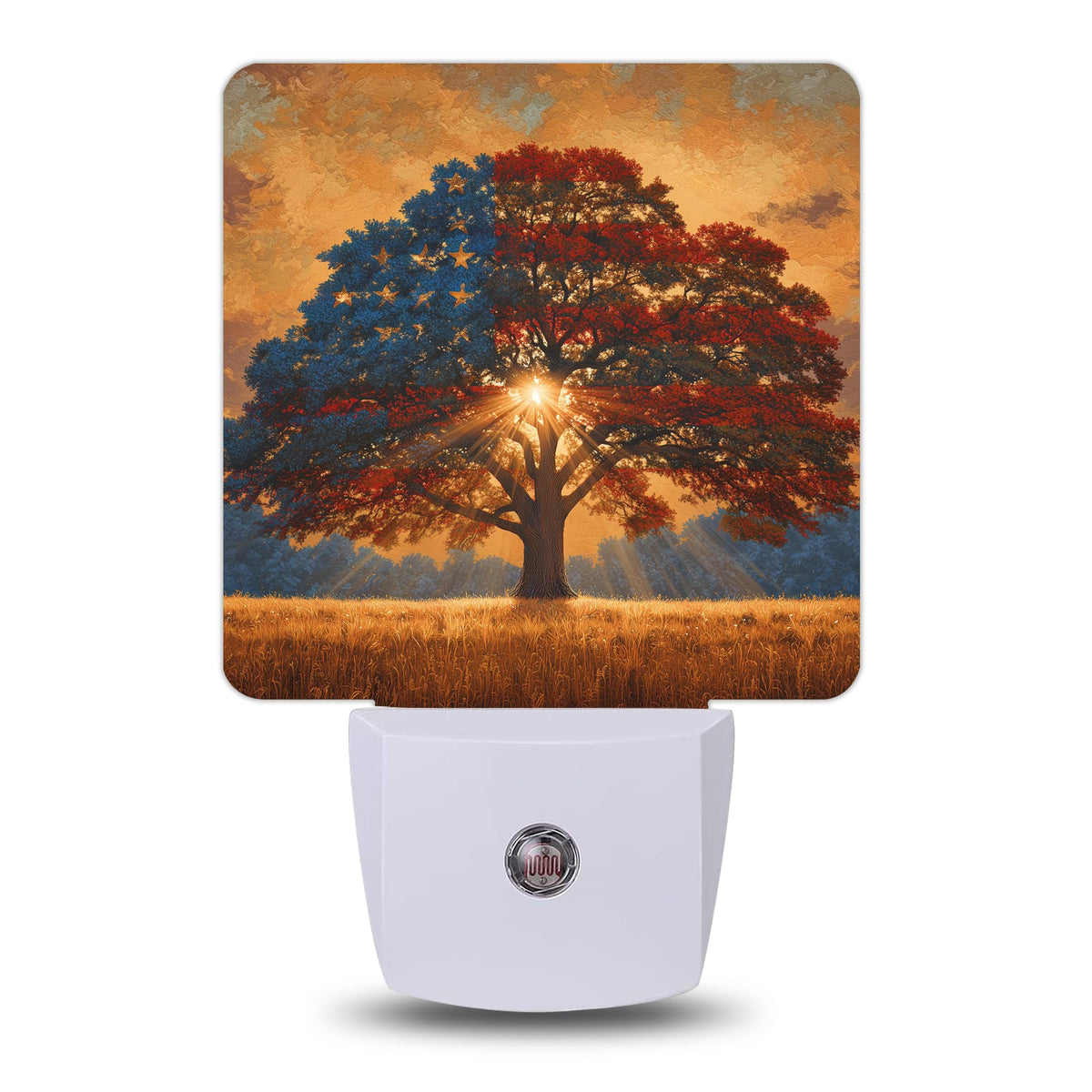 Night Light American Life Tree Night Lights Plug into Wall for Bedroom Bathroom Hallway Kitchen (American Life Tree)