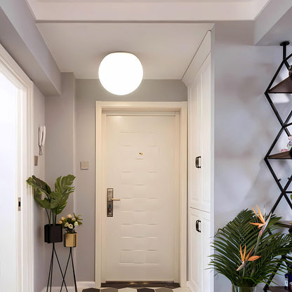Modern Round Ceiling and Wall Fixture for Hallway Entryway Bedroom Bedside Living Room (Silver 5.5")