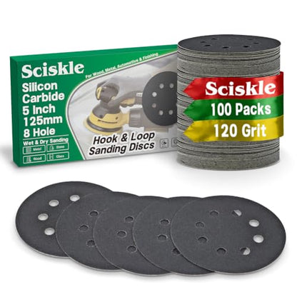 5 Inch 8 Hole Hook and Loop Wet Dry Sanding Discs