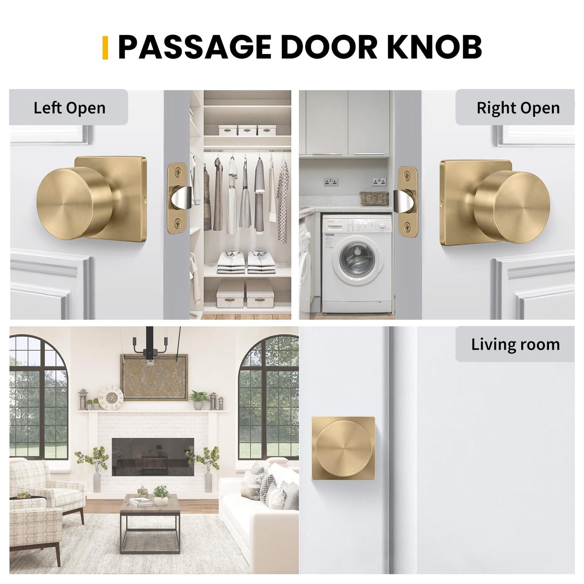 Champagne Bronze Closet Door Knobs (Champagne Bronze)