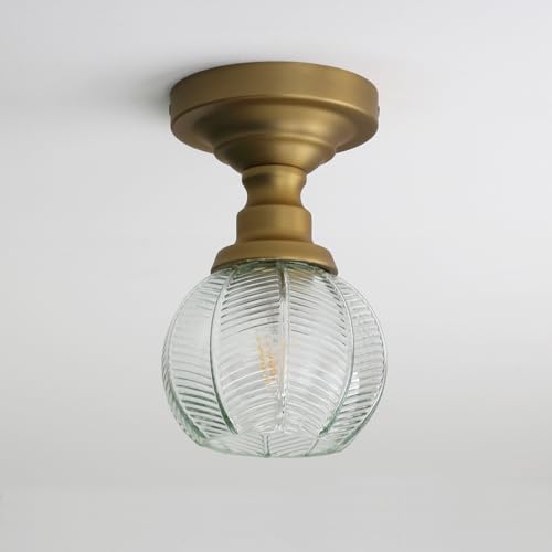 Ceiling Light Brass Finish Vintage Flush Mounted Ceiling Lamp Fixture for Kitchen Sink