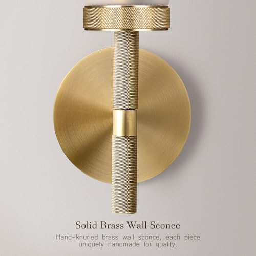 Brass Knurled Wall Sconce 18"