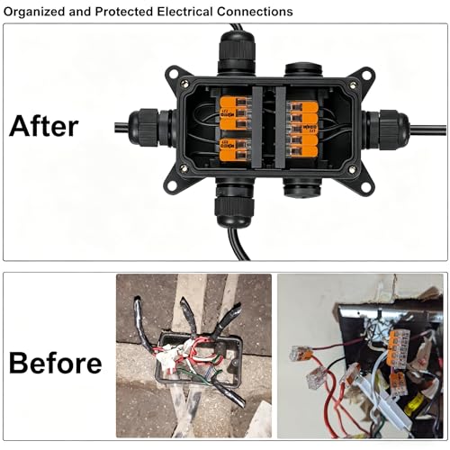 IP65 Waterproof Junction Box for WAGO 221 Lever Nuts