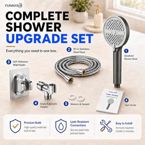 High Pressure Shower Head (Gray)