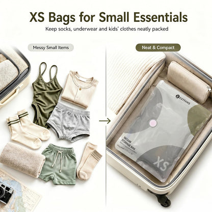 9 Pack Travel Vacuum Bags with Electric Pump