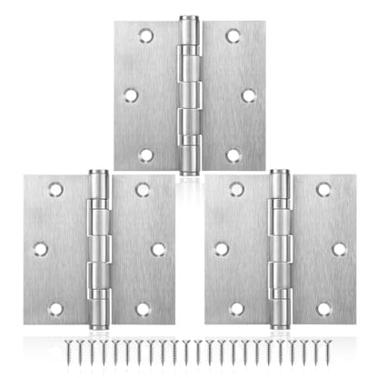 Square Stainless Steel Ball Bearing Door Hinges with Screws