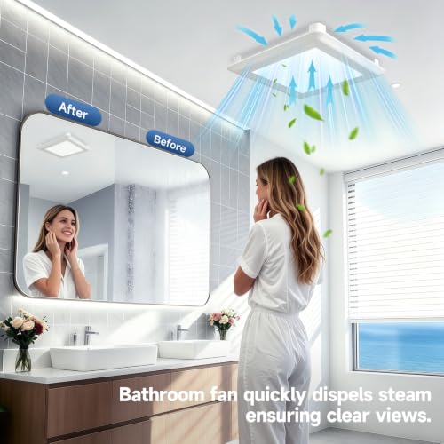 Ultra Quiet Bathroom Exhaust Fan with Light