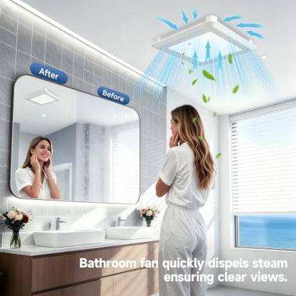 Ultra Quiet Bathroom Exhaust Fan with Light