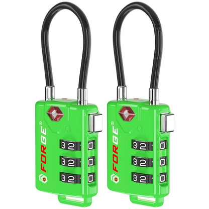 TSA Approved Luggage Locks (Green 2 Pack)