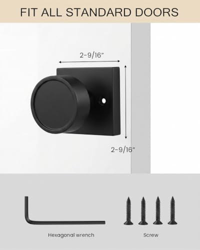 Black Gold Round Door Knob MS7062