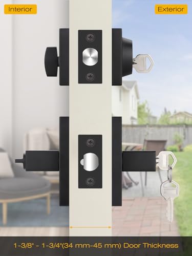 Entry Door Handle with Single Deadbolt