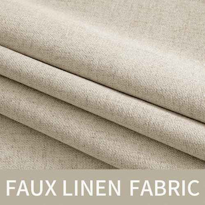 100% Blackout Linen Curtains for Bedroom 52x54 Inches Stone (Stone / 52"W x 54"L (Pack of 2))