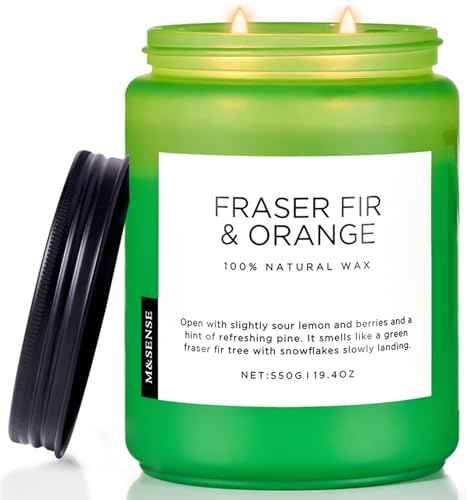 Fraser Fir Orange Christmas Scented Candle Non Toxic 19.6Oz 110H (Large Jar / FraserFirOrange)
