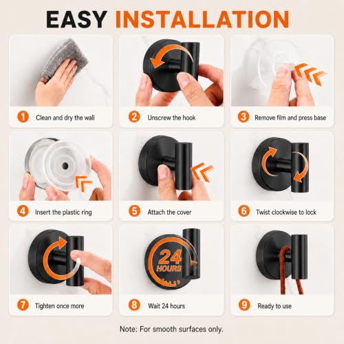 2026 Upgraded Suction Cup Hooks 4 Pack