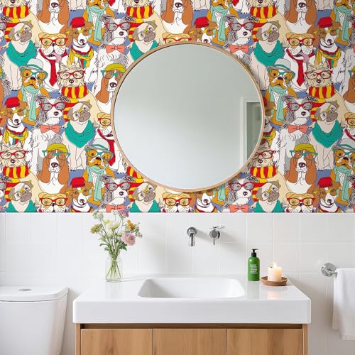 Cute Dog Wallpaper Peel and Stick Wall Paper