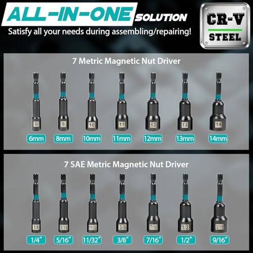 21 Piece Magnetic Nut Driver Set
