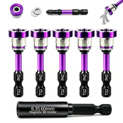 PH2 Magnetic Positioning Screwdriver Bits (Purple)