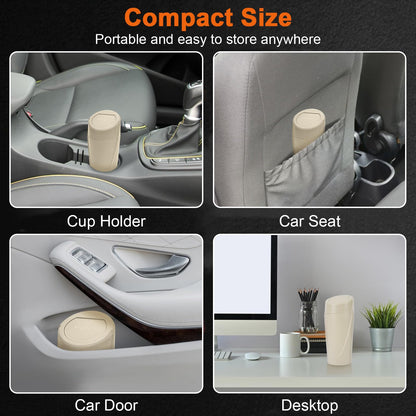 Car Trash Can (Beige / Round)