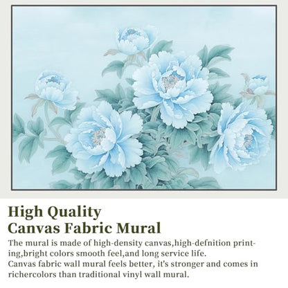 Blue Flower Cluster Realistic Style Landscape Mural Flower self (SDY-04 / 157" x 110")