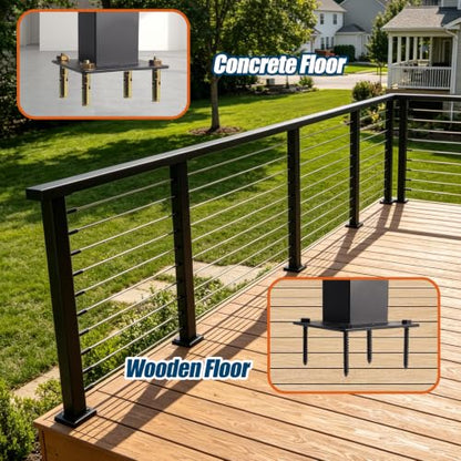 36" Level Cable Railing Post System Kit