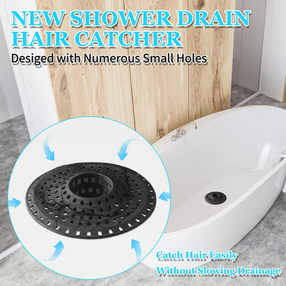 Bathtub Drain Hair Catcher (‌dark Black)