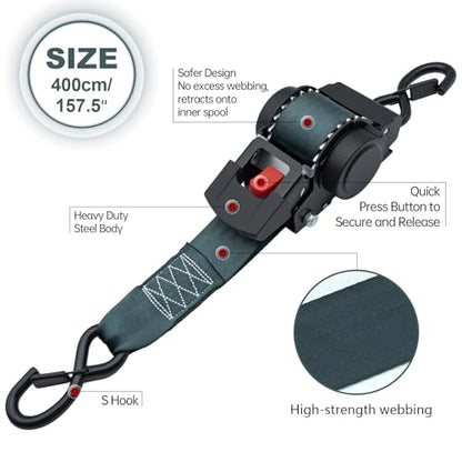 Retractable Ratchet Straps 2" x 13ft 2
