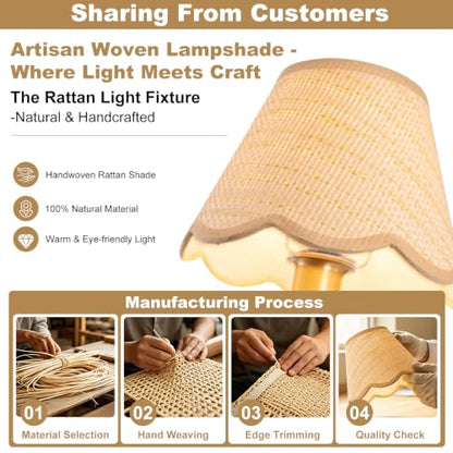 Boho Rattan Wall Sconce