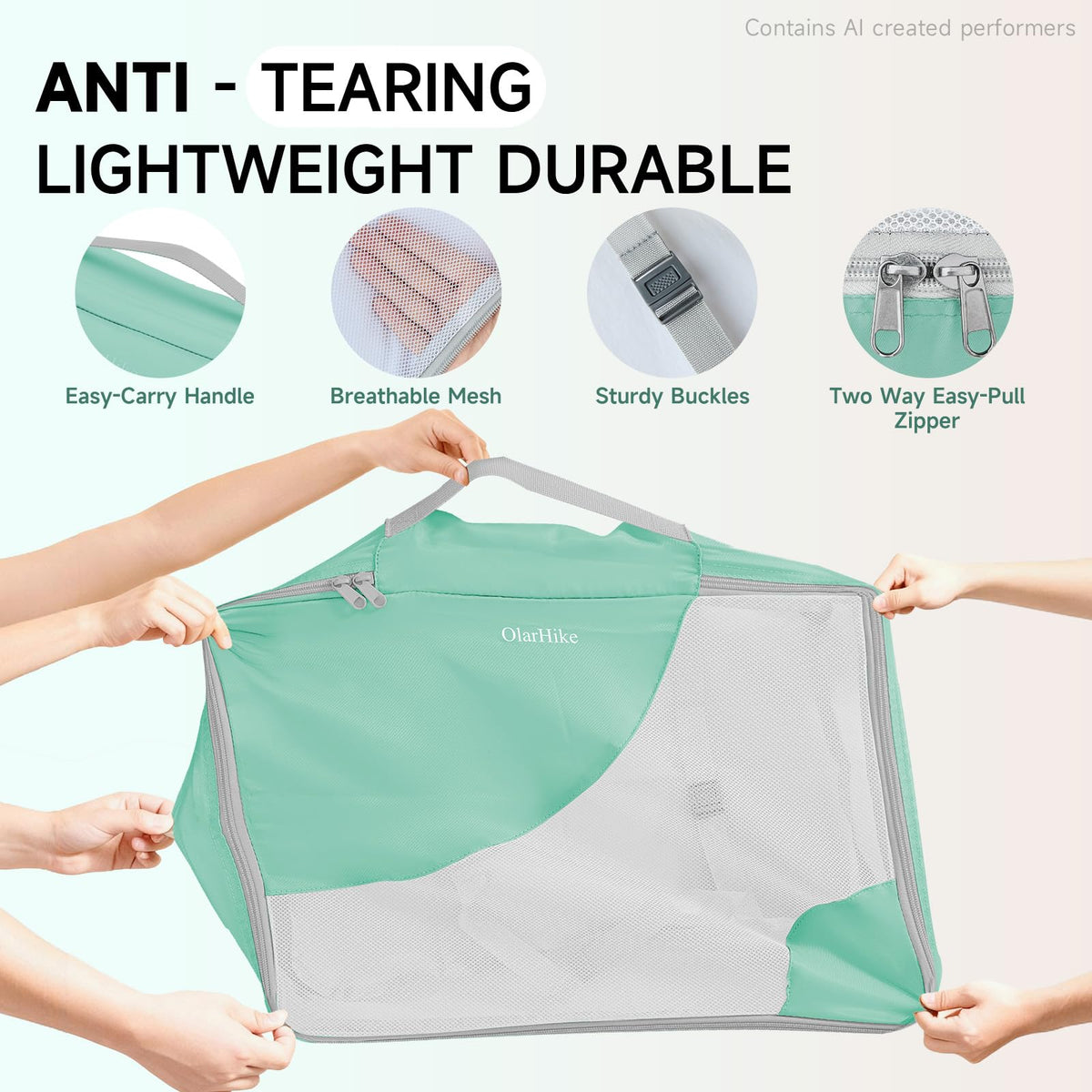Packing Cubes for Travel (19 Light Teal)
