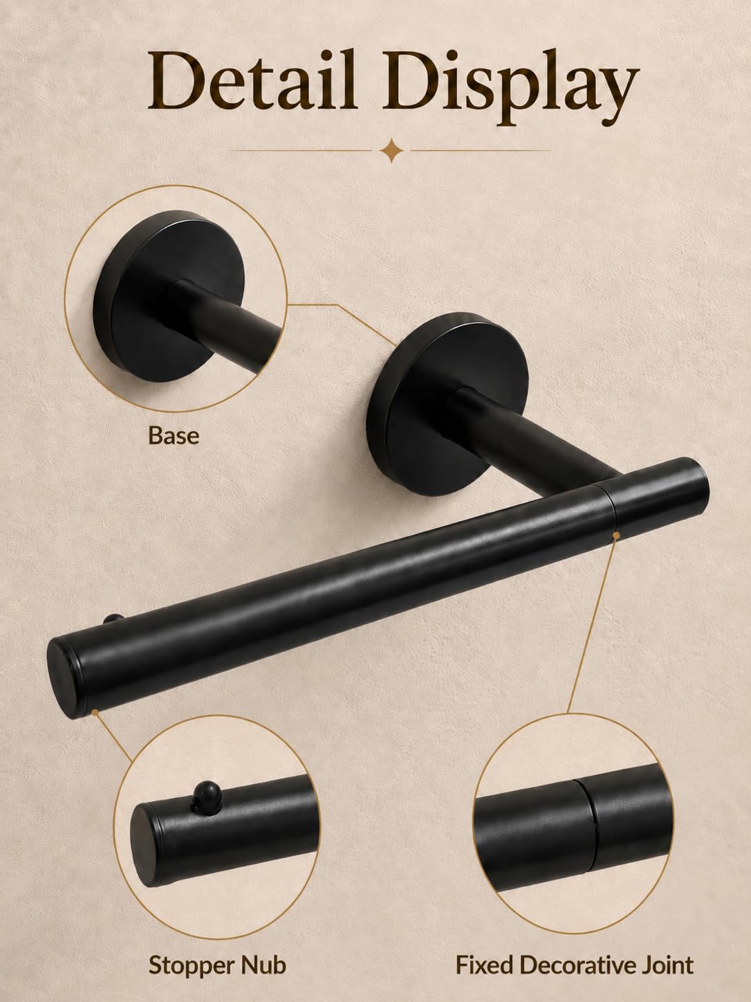 Single Post Toilet Paper Holder (Black)