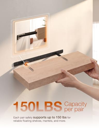 24" Floating Shelf Bracket 2 Pcs