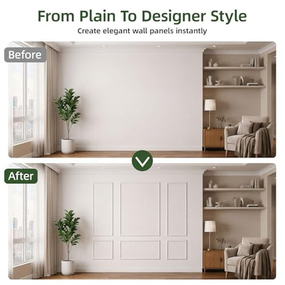 6 Pcs Pre Cut Wall Molding Kit