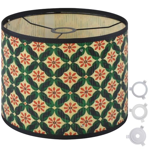 Bamboo Lamp Shade With Tropical Plants Chandelier Covers