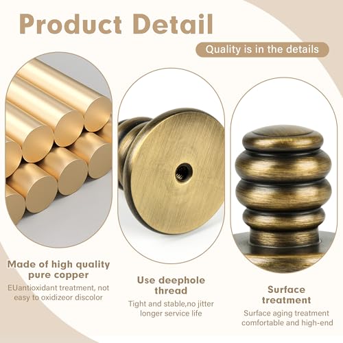 5 Pack Matt Coffee Bronze Solid Brass Kitchen Cabinet Knobs