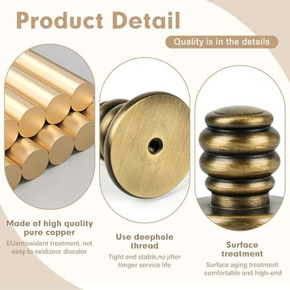 5 Pack Matt Coffee Bronze Solid Brass Kitchen Cabinet Knobs