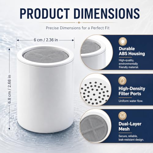 Replacement Filter Cartridge Compatible with MyHalos Fixed Shower Filter