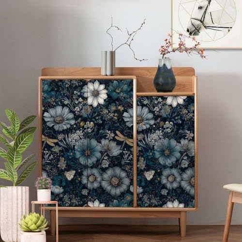 Dark Floral Peel and Stick Wallpaper