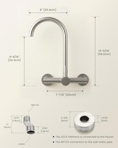 Wall Mount Kitchen Faucet