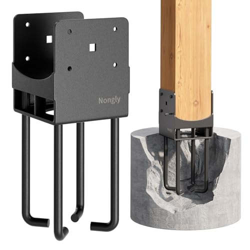 U Shape Post Base with Air Flow Channel Concrete Post Anchor Heavy Duty Stainless Steels 6x6 (6x6)