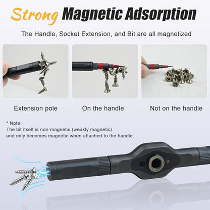 66 in 1 Magnetic Ratchet Screwdriver Set With Case (66 in 1)