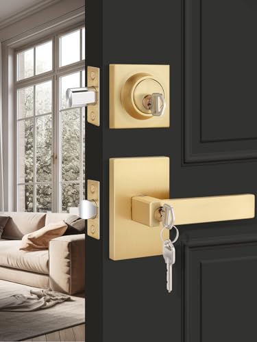 Entry Door Handle with Single Deadbolt
