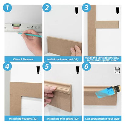 Premade Board and Batten Wainscoting Kit